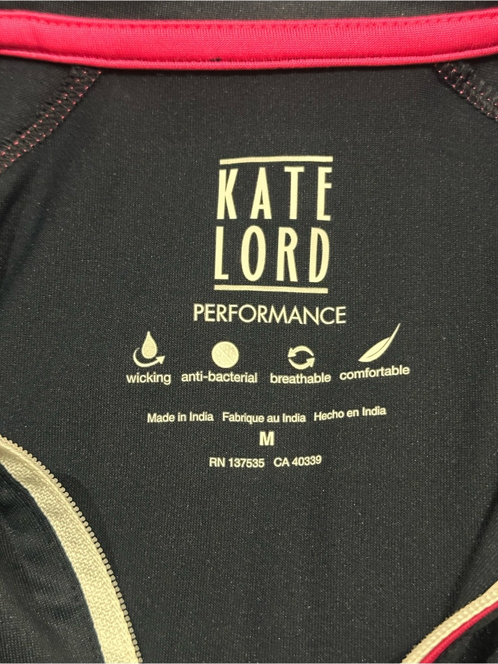 Black Dog Women’s Medium Kate Lord Performance Zip Neck - Picture 7 of 8